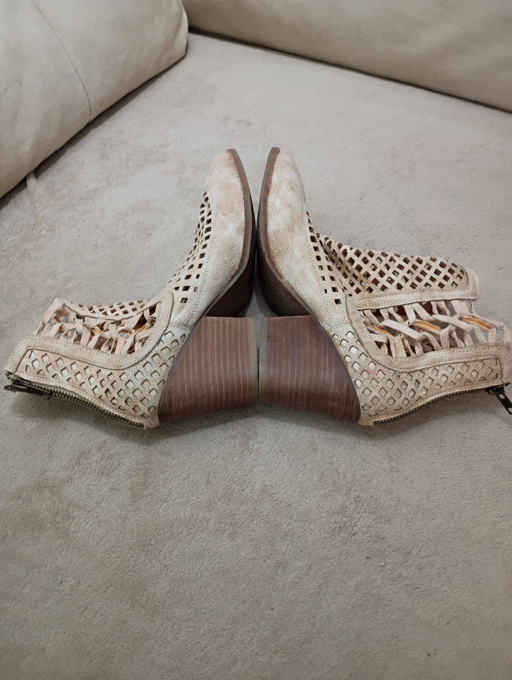 Coconuts by Matisse Cream Laser-Cut Ankle Booties - Picture 5 of 10
